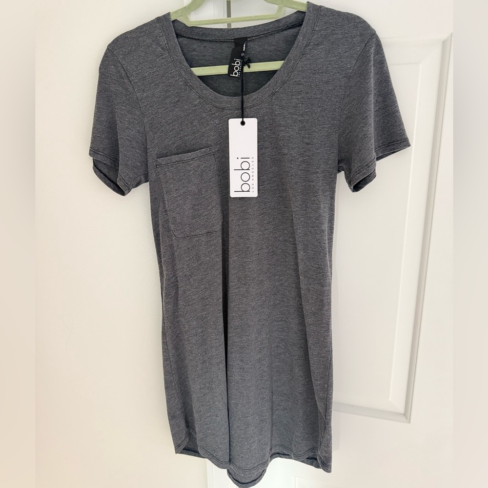 Bobi Charcoal Grey Tee Dress Size Small NWT!